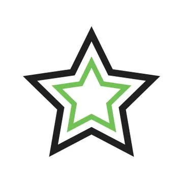 Flat style vector retro star icon Stock Illustration