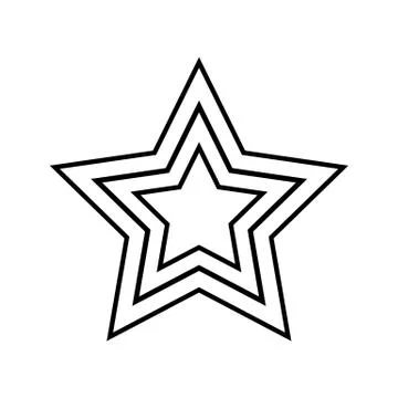 Flat style vector retro star icon Stock Illustration