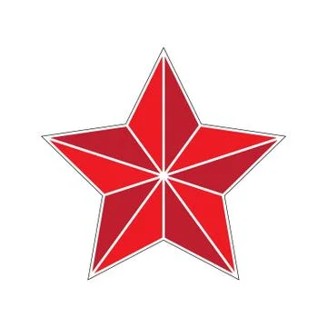 Flat style vector retro star icon Stock Illustration