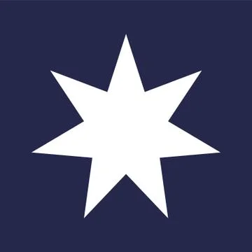 Flat style vector retro star icon Stock Illustration