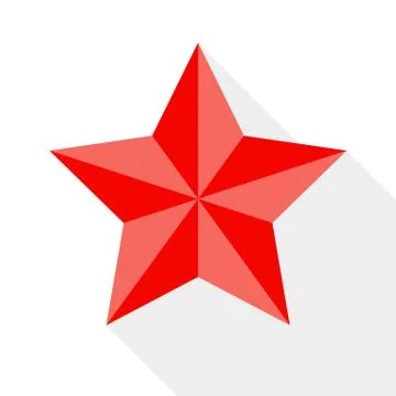Flat style vector retro star icon Stock Illustration