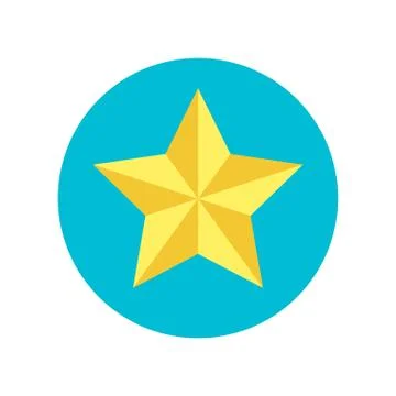 Flat style vector retro star icon Stock Illustration