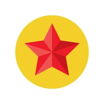 Flat style vector retro star icon Stock Illustration
