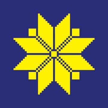 Flat style vector retro star icon Stock Illustration