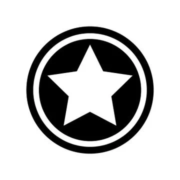 Flat style vector retro star icon Stock Illustration