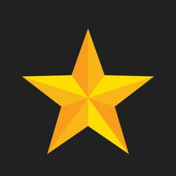 Flat style vector retro star icon Stock Illustration