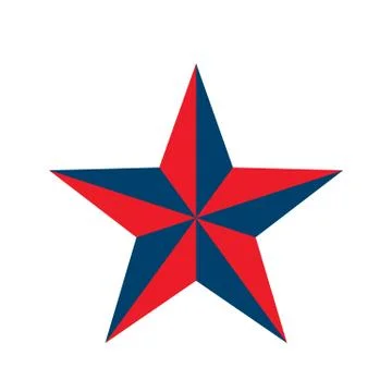 Flat style vector retro star icon Stock Illustration