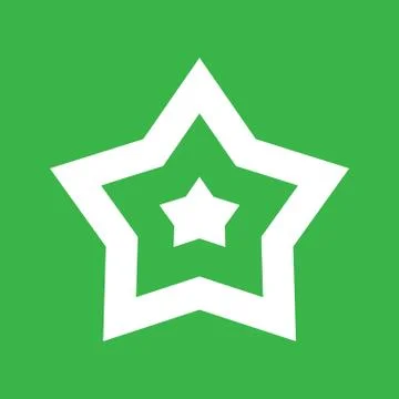 Flat style vector retro star icon Illustrazione stock