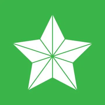 Flat style vector retro star icon Stock Illustration