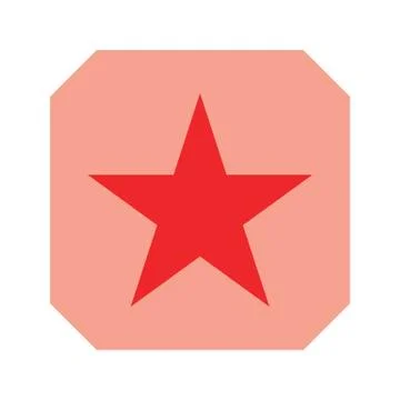 Flat style vector retro star icon Stock Illustration