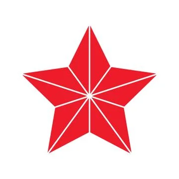 Flat style vector retro star icon Illustrazione stock