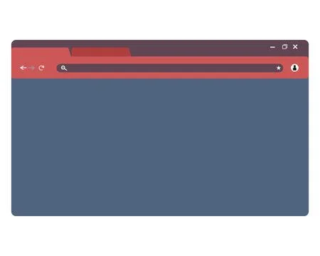 Flat Style Vector of Web Browser Interface Illustrazione stock