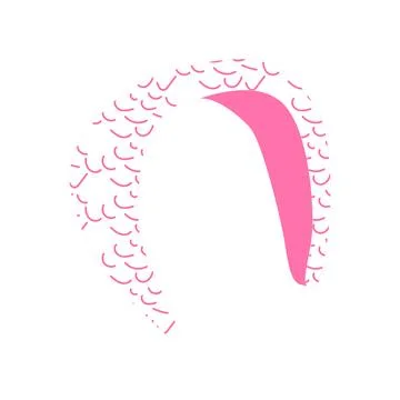 Flat style white headband with fish scale pattern Stock Illustration