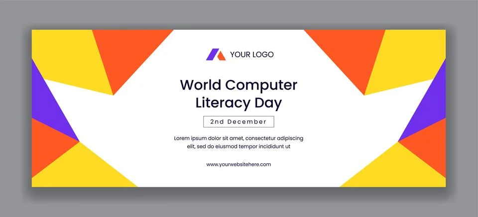 Flat Style World Computer Literacy Day Cartoon Illustration for Social Medi.. Illustrazione stock