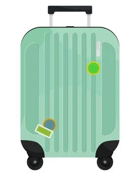 Flat suitcase vector. Travel bag. Vector. Illustration