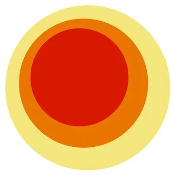 Flat sun icon in cartoon flat style. Sunlight symbol. Vector illustration of  Stock Illustration