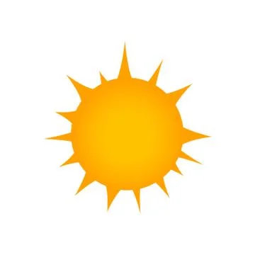 Flat sun Icon. Summer pictogram. Sunlight symbol. Rays. Vector illustration i Stockillustratie