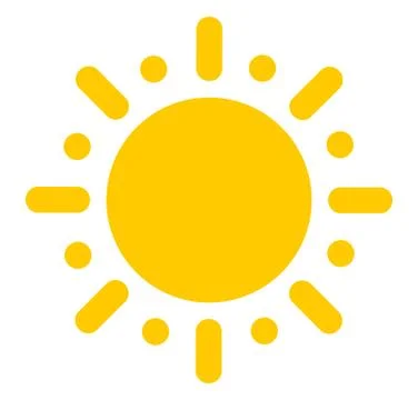 Flat sun icon. Vector illustration Stock Illustration