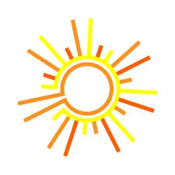 Flat the sun Stock Illustration