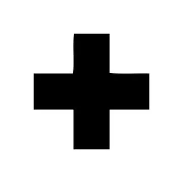 Flat symbol addition symbol Stock Illustration