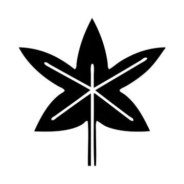 Flat symbol autumn leaf 스톡 일러스트