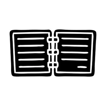 Flat symbol note book Illustrazione stock