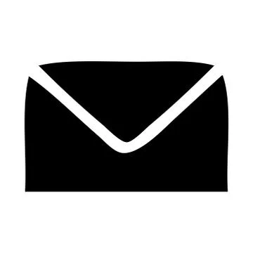 Flat symbol paper envelope Stock Illustration