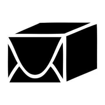 Flat symbol paper parcel Stock Illustration