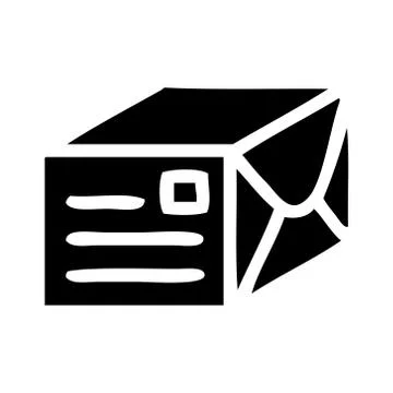 Flat symbol paper parcel Stock Illustration