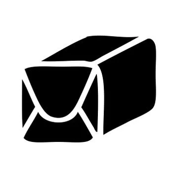 Flat symbol paper parcel Stock Illustration