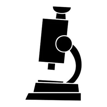 Flat symbol science microscope Stock Illustration