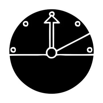 Flat symbol speedometer Stock Illustration