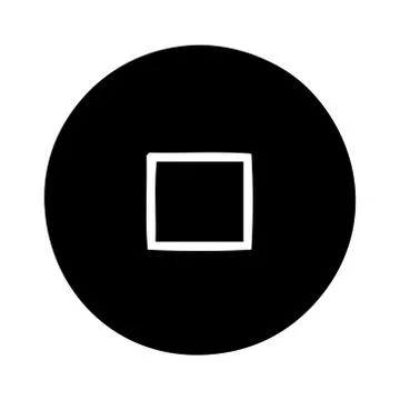 Flat symbol stop button Stock Illustration