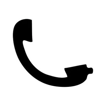 Flat symbol telephone receiver Stock Illustration