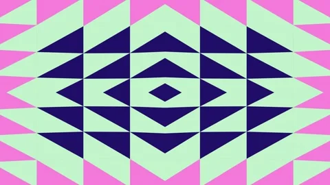 Flat Symmetrical Geometric Triangle Pattern Background Vídeo Stock 332787524
