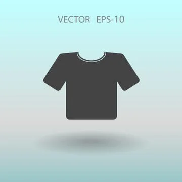 Flat a T-Shirt icon. Vector Stock Illustration