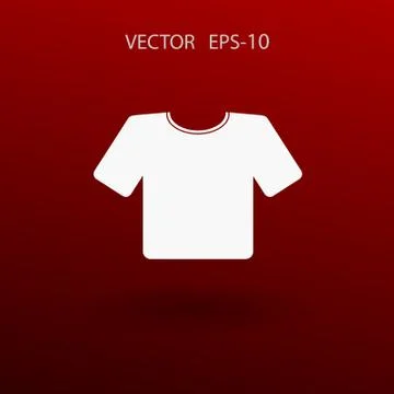 Flat a T-Shirt icon. Vector Stock Illustration