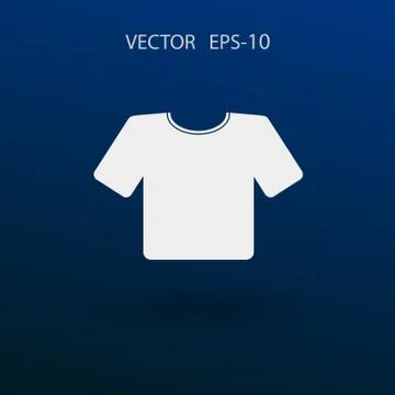Flat a T-Shirt icon. Vector Stock Illustration