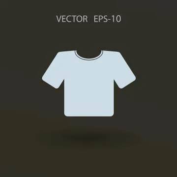 Flat a T-Shirt icon. Vector Stock Illustration