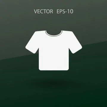 Flat a T-Shirt icon. Vector Stock Illustration