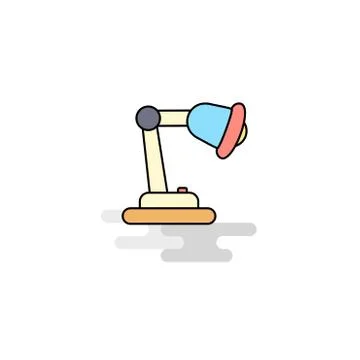 Flat Table lamp  Icon. Vector 스톡 일러스트