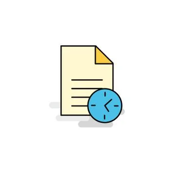 Flat Task on time  Icon. Vector 스톡 일러스트