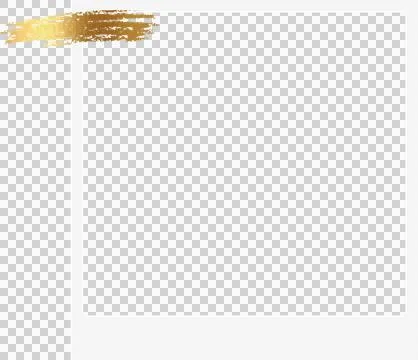 Flat teal rectangle with gold border and brushstroke accents is floating on Stock Illustration
