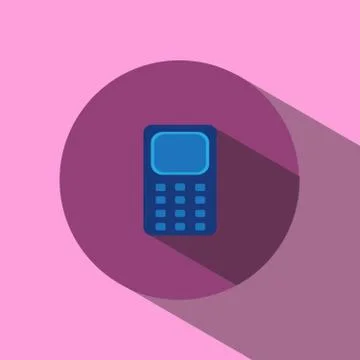 Flat telephone icon vector universal sign .. Stock Illustration