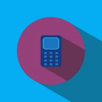 Flat telephone icon vector universal sign .. Stock Illustration