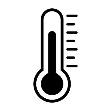 Flat temperature icon Stock Illustration