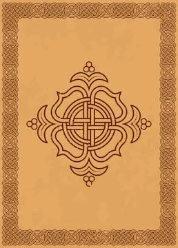 Flat template decorative frame. Illustration