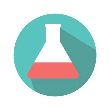 Flat test tube icon vector illustration on white background Stock Illustration