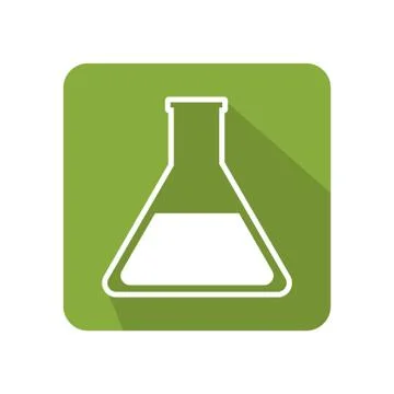 Flat test tube icon vector illustration on color background Stock Illustration