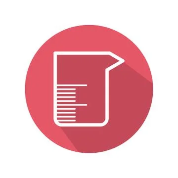 Flat test tube icon vector illustration on color background Stock Illustration